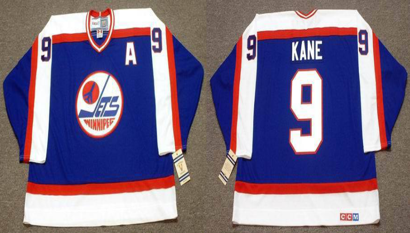 2019 Men Winnipeg Jets 9 Kane blue CCM NHL jersey